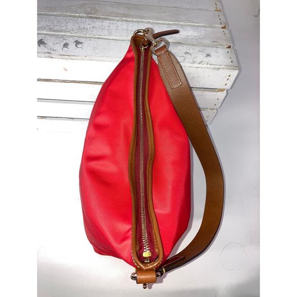 DOONEY & BOURKE LARGERED NYLON BROWN LEATHER SHOULDER BAG - Picture 8 of 16